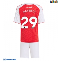 Camisa de Futebol Arsenal Kai Havertz #29 Equipamento Principal Infantil 2025-26 Manga Curta (+ Calças curtas)